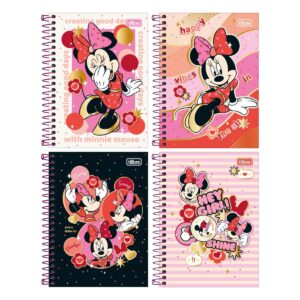 Caderneta Espiral Capa Dura 1/8 Minnie 80 Folhas - Tilibra