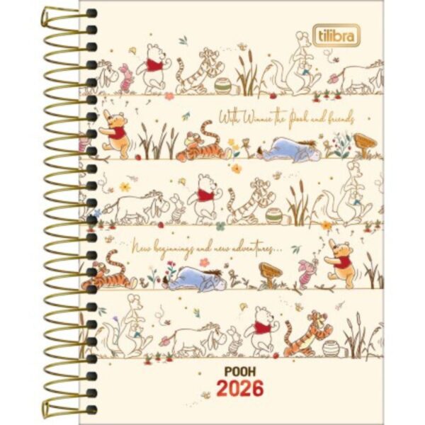 Agenda Diária 2026 Espiral Ursinho Pooh - Tilibra - Imagem 4
