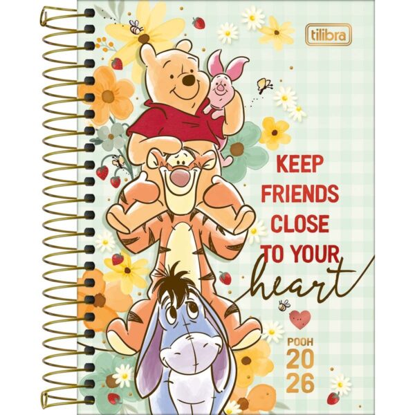 Agenda Diária 2026 Espiral Ursinho Pooh - Tilibra - Imagem 5