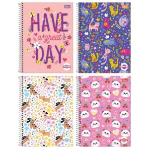 Caderno Espiral Capa Dura Universitário 20 Matérias Pepper Feminino 320 Fls - Tilibra