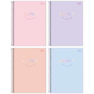Caderno Espiral Capa Dura Universitário Connect 1 Matéria Happy 80 Fls- Tilibra