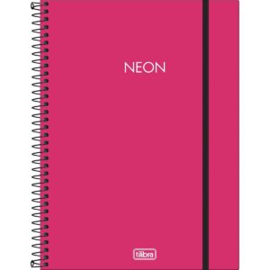 Caderno Universitário Neon Pink 10 Matérias 160 Folhas - Tilibra