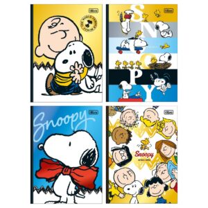 Caderno Brochura Capa Dura Colegial Snoopy 80 Folhas - Tilibra