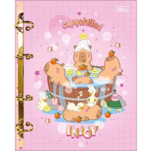 Caderno Argolado Cartonado Colegial Capyclub 80 Folhas - Tilibra