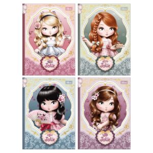 Caderno Brochura Capa Dura Colegial Jolie 80 Folhas - Tilibra