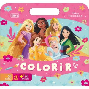 Álbum para Colorir Maleta Princesas 8 Folhas - Tilibra