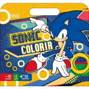 Álbum para Colorir Maleta Sonic 8 Folhas - Tilibra