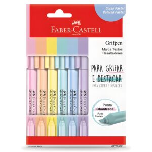Marca Texto Grifpen Pastel 6 Cores - Faber Castell