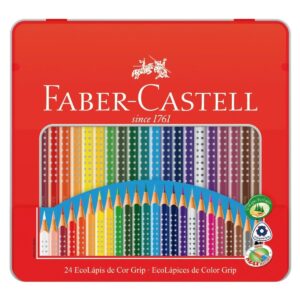 Lápis de Cor Ecolápis Grip com 24 Cores - Faber Castell
