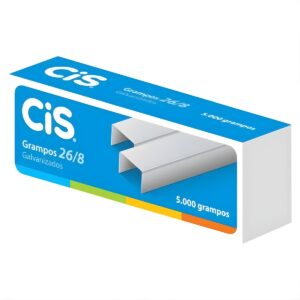 Grampo 26/8 Galvanizado com 5.000 Unidades - Cis