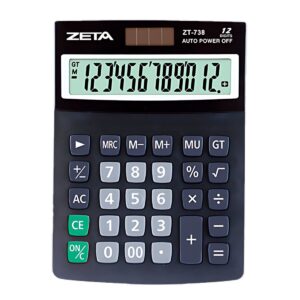 Calculadora de Mesa 12 Dígitos ZT738 - Zeta