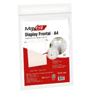 Quadro De Avisos Display Identificador A4 Sem Fundo Cristal - Maxcril