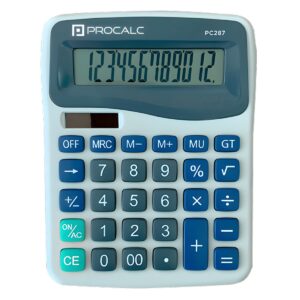 Calculadora de Mesa 12 Dígitos PC287 - Procalc